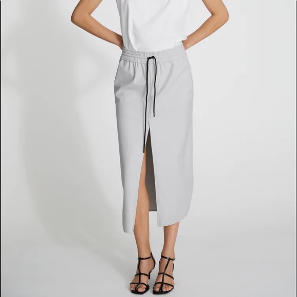 Zara Dresses & Skirts - Zara TECHNICAL MIDI SKIRT w/ FRONT SLIT FRONT NEW